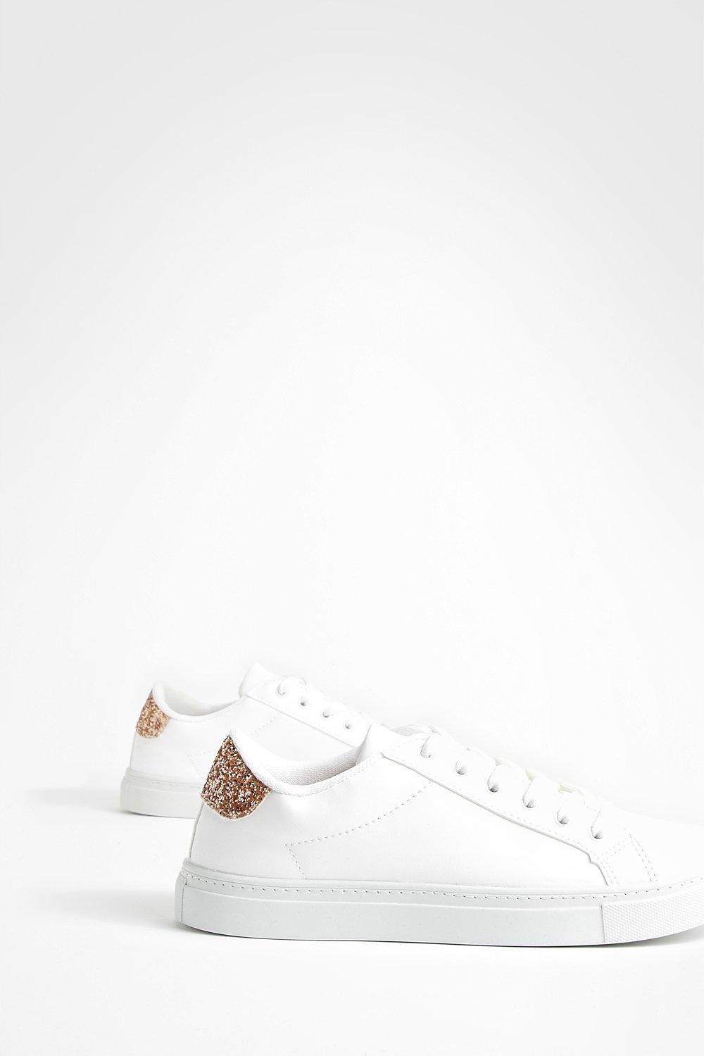 Rose gold hot sale glitter trainers